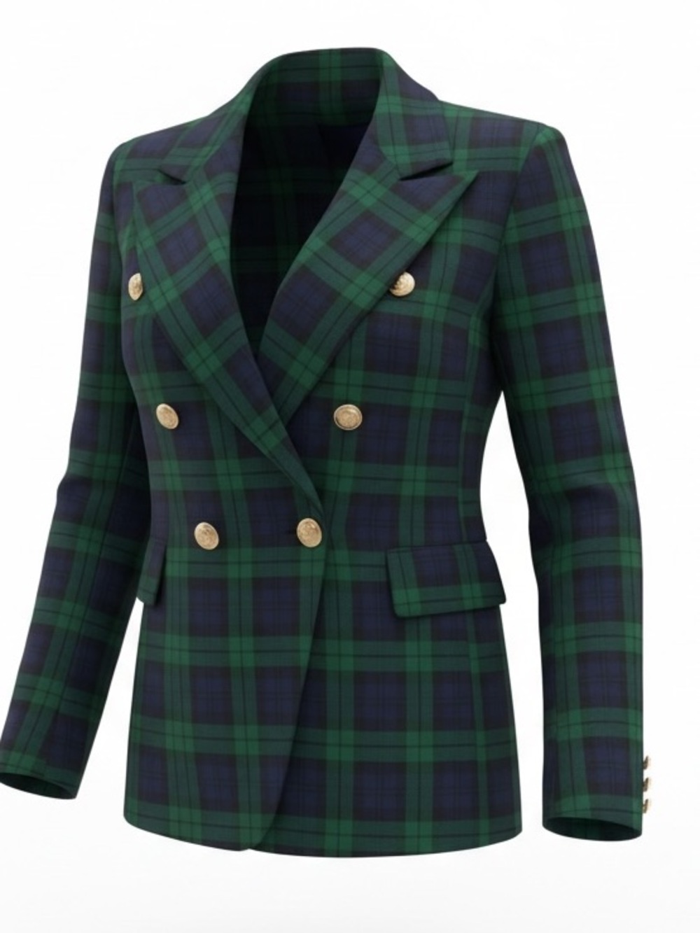 Lioness Palermo Green Tartan‎ Blazer- Size Large